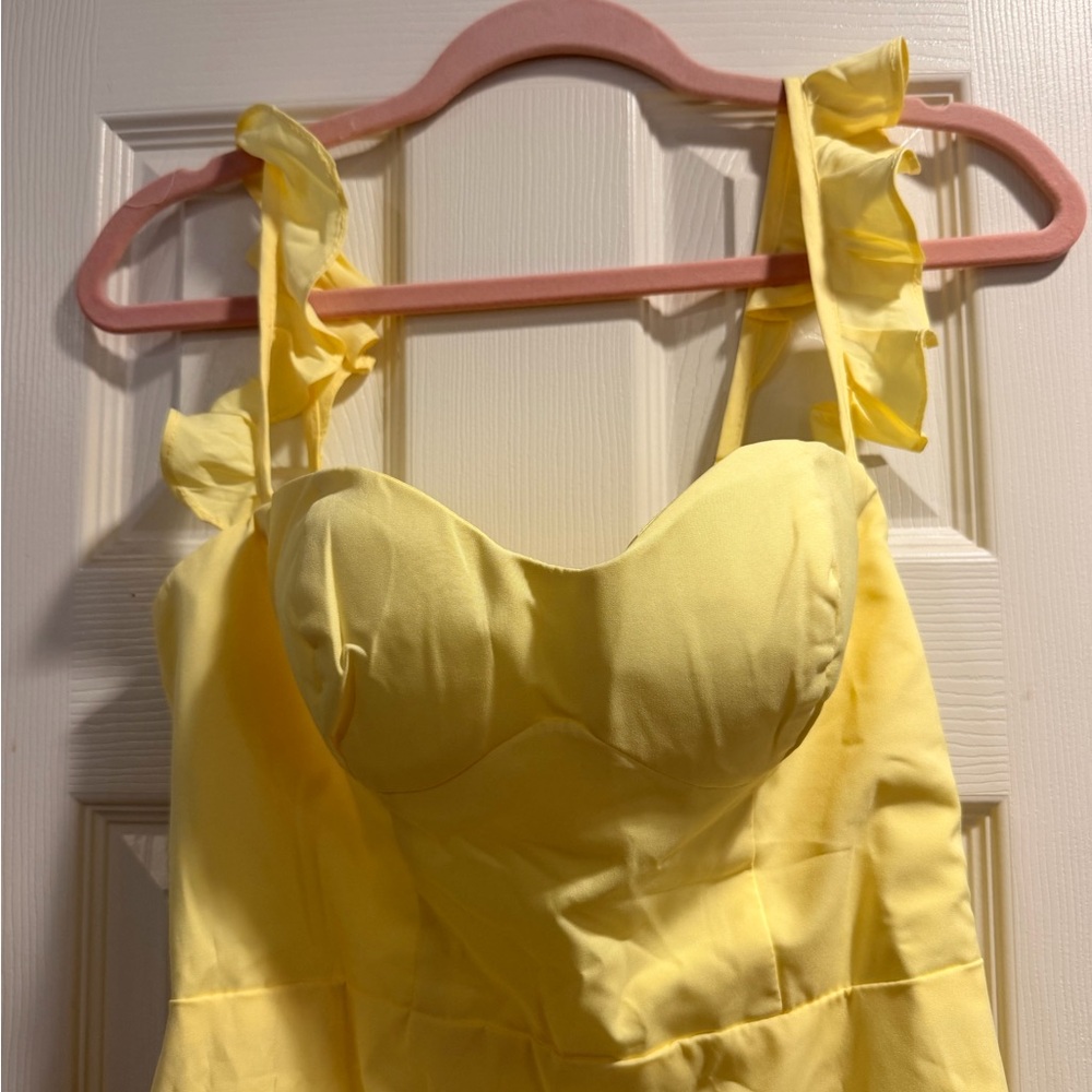 Kidsor Yellow Ruffle Strap Dress | Sweet Spring Dress | NWT - Picture 6 of 7